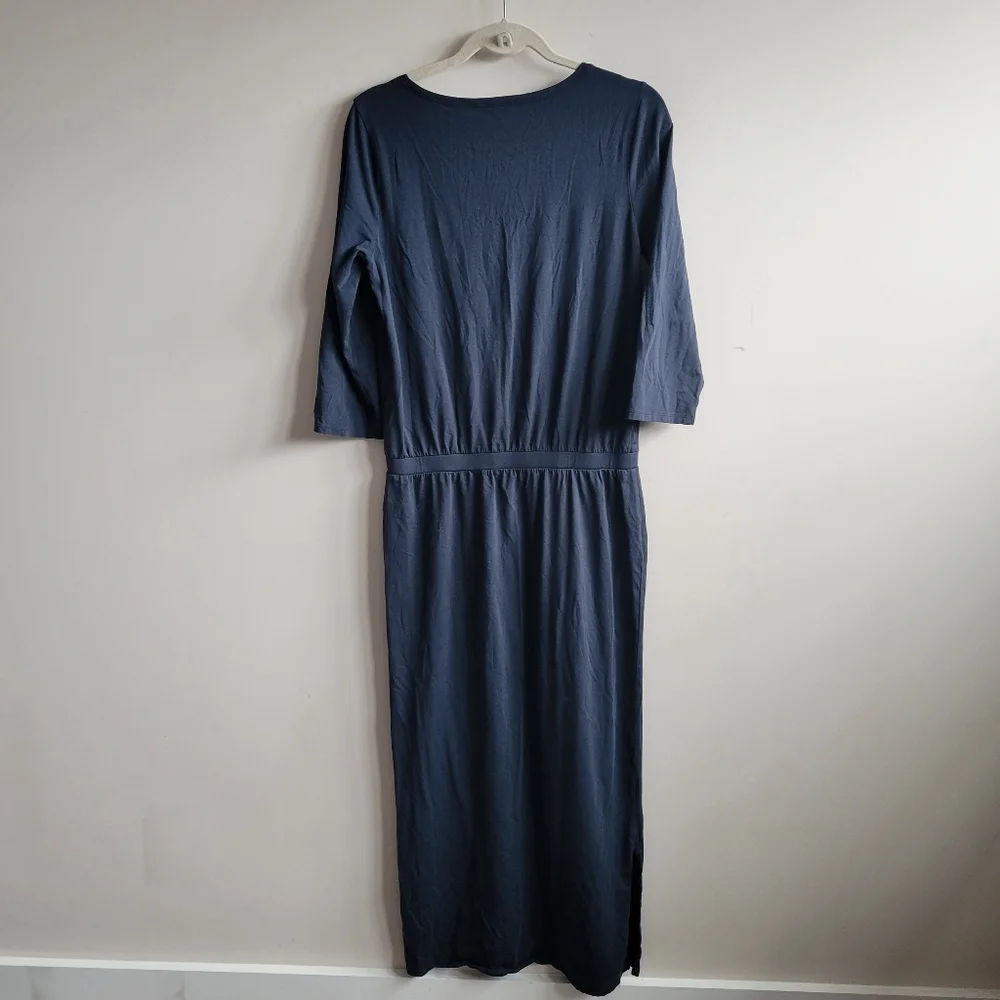 Garnet Hill Easy Knit Midi Dress In Navy - Picture 5 of 7